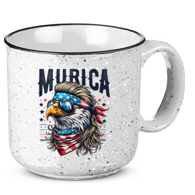 4th Of July Bald Eagle Mullet Murica Usa Usa Merica 15oz Campfire Ceramic Mug