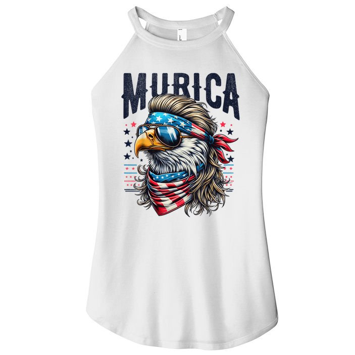 4th Of July Bald Eagle Mullet Murica Usa Usa Merica Women's Perfect Tri Rocker Tank