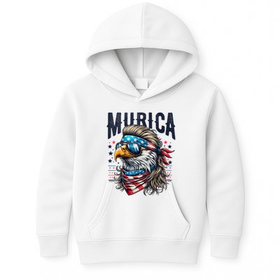 4th Of July Bald Eagle Mullet Murica Usa Usa Merica Kids Hoodie