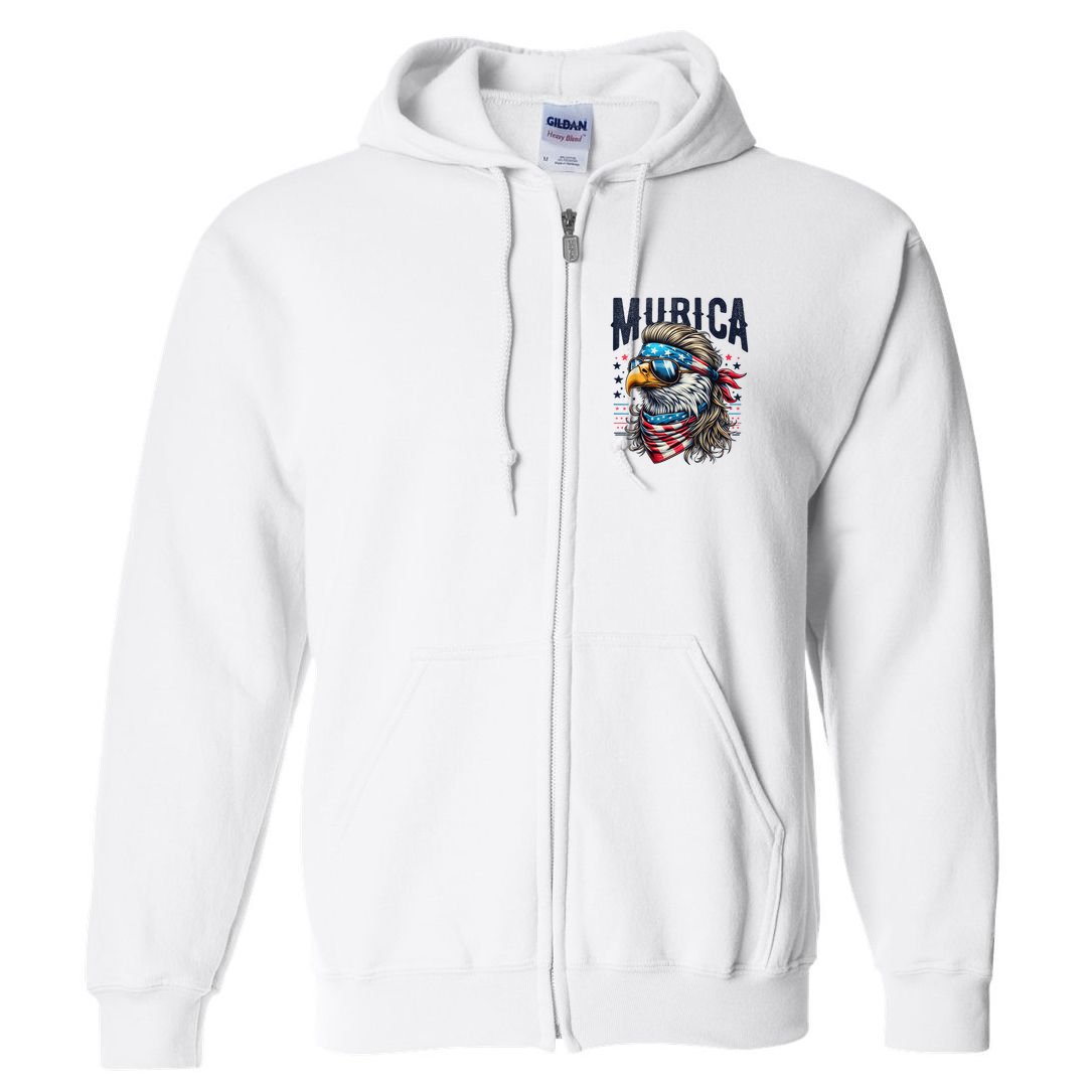 4th Of July Bald Eagle Mullet Murica Usa Usa Merica Full Zip Hoodie