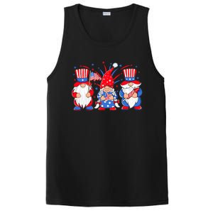 4th Of July Gnomes Patriotic American Flag Cute Three Gnomes Gift PosiCharge Competitor Tank