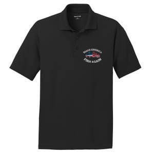 4th Of July Fishing American Flag Make America Fish Again Gift PosiCharge RacerMesh Polo