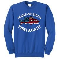 4th Of July Fishing American Flag Make America Fish Again Gift Sweatshirt