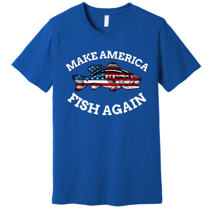 4th Of July Fishing American Flag Make America Fish Again Gift Premium T-Shirt