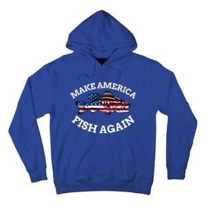 4th Of July Fishing American Flag Make America Fish Again Gift Tall Hoodie