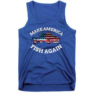 4th Of July Fishing American Flag Make America Fish Again Gift Tank Top