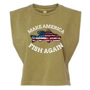 4th Of July Fishing American Flag Make America Fish Again Gift Garment-Dyed Women's Muscle Tee