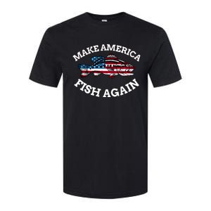 4th Of July Fishing American Flag Make America Fish Again Gift Softstyle CVC T-Shirt