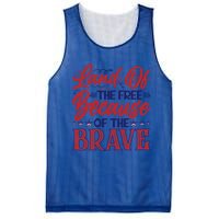 4th Of July Land Of The Free Because The Brave Patriotic Gift Mesh Reversible Basketball Jersey Tank