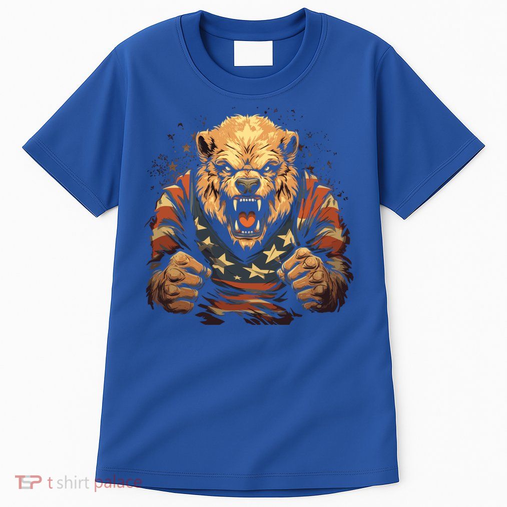 4th Of July Bear American Flag Patriotic Bear Mama Great Gift Tall T-Shirt