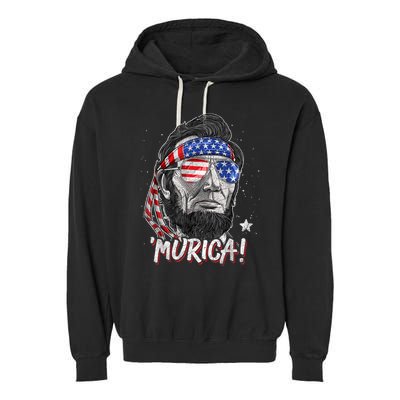 4th Of July Bald Eagle Mullet Murica Usa Usa Merica Garment-Dyed Fleece Hoodie