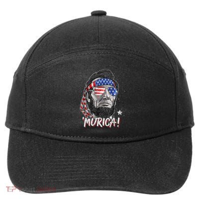 4th Of July Bald Eagle Mullet Murica Usa Usa Merica 7-Panel Snapback Hat