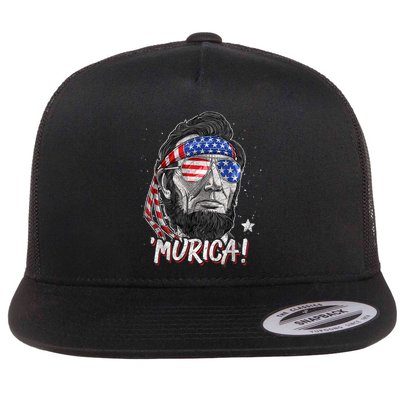 4th Of July Bald Eagle Mullet Murica Usa Usa Merica Flatbill Hat