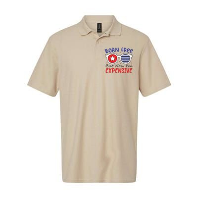 4th Of July Born Free But Now Im Expensive Softstyle Adult Sport Polo