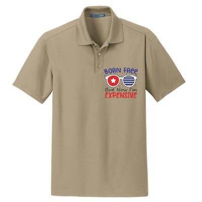 4th Of July Born Free But Now Im Expensive Dry Zone Grid Polo