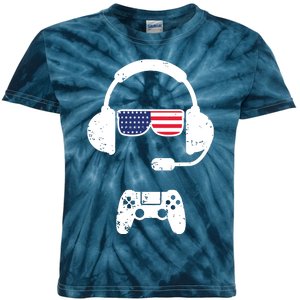 4th Of July Gaming Gamer Kids Boy Men USA Kids Tie-Dye T-Shirt