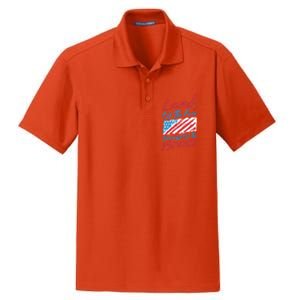 4th Of July Patriotic Land Of The Free Because Of The Brave Gift Dry Zone Grid Polo