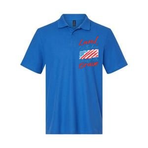 4th Of July Patriotic Land Of The Free Because Of The Brave Gift Softstyle Adult Sport Polo