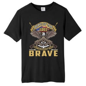 4th Of July Eagle Home Of The Free Because Of The Brave Cool Gift Tall Fusion ChromaSoft Performance T-Shirt