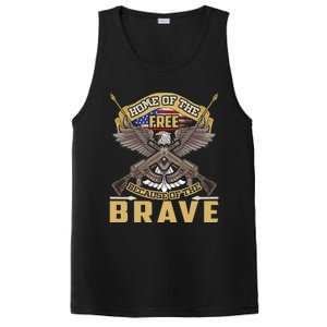 4th Of July Eagle Home Of The Free Because Of The Brave Cool Gift PosiCharge Competitor Tank