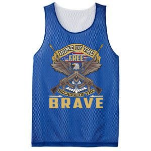 4th Of July Eagle Home Of The Free Because Of The Brave Cool Gift Mesh Reversible Basketball Jersey Tank