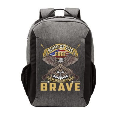 4th Of July Eagle Home Of The Free Because Of The Brave Cool Gift Vector Backpack