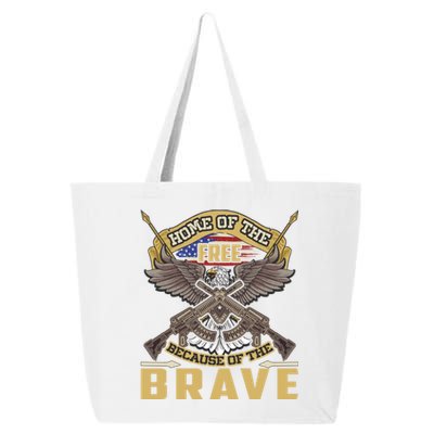 4th Of July Eagle Home Of The Free Because Of The Brave Cool Gift 25L Jumbo Tote