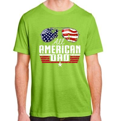 4th Of July Family Matching All American Dad American Flag Adult ChromaSoft Performance T-Shirt