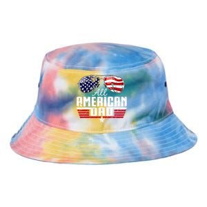 4th Of July Family Matching All American Dad American Flag Tie Dye Newport Bucket Hat