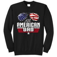 4th Of July Family Matching All American Dad American Flag Sweatshirt