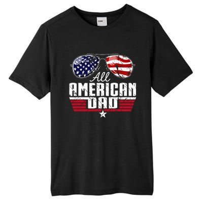 4th Of July Family Matching All American Dad American Flag Tall Fusion ChromaSoft Performance T-Shirt