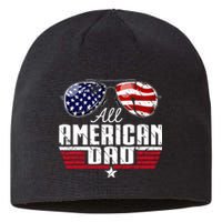 4th Of July Family Matching All American Dad American Flag Sustainable Beanie