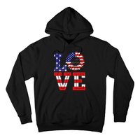 4th Of July Love Sunflower Patriotic American Flag Hoodie