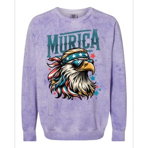 4th Of July Bald Eagle Mullet Murica Usa Usa Merica Colorblast Crewneck Sweatshirt