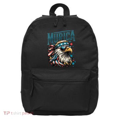 4th Of July Bald Eagle Mullet Murica Usa Usa Merica 16 in Basic Backpack
