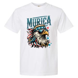 4th Of July Bald Eagle Mullet Murica Usa Usa Merica Garment-Dyed Heavyweight T-Shirt