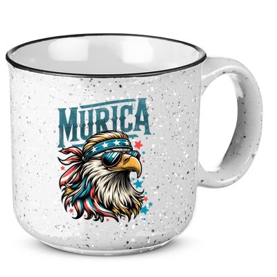 4th Of July Bald Eagle Mullet Murica Usa Usa Merica 15oz Campfire Ceramic Mug