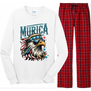 4th Of July Bald Eagle Mullet Murica Usa Usa Merica Long Sleeve Pajama Set