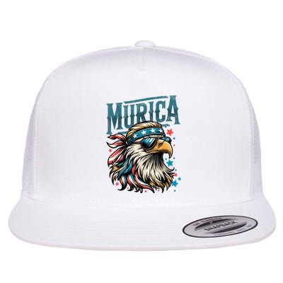 4th Of July Bald Eagle Mullet Murica Usa Usa Merica Flatbill Hat