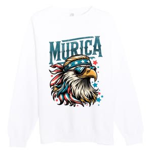 4th Of July Bald Eagle Mullet Murica Usa Usa Merica Premium Crewneck Sweatshirt