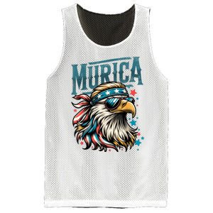 4th Of July Bald Eagle Mullet Murica Usa Usa Merica Mesh Reversible Basketball Jersey Tank