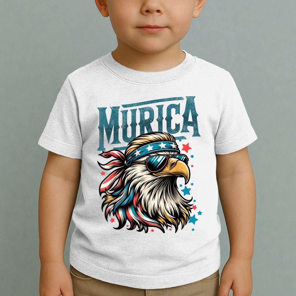 4th Of July Bald Eagle Mullet Murica Usa Usa Merica Toddler T-Shirt