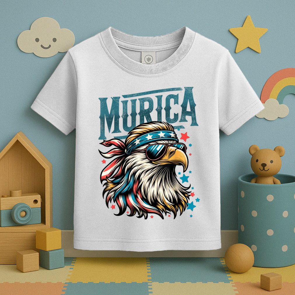4th Of July Bald Eagle Mullet Murica Usa Usa Merica Toddler T-Shirt