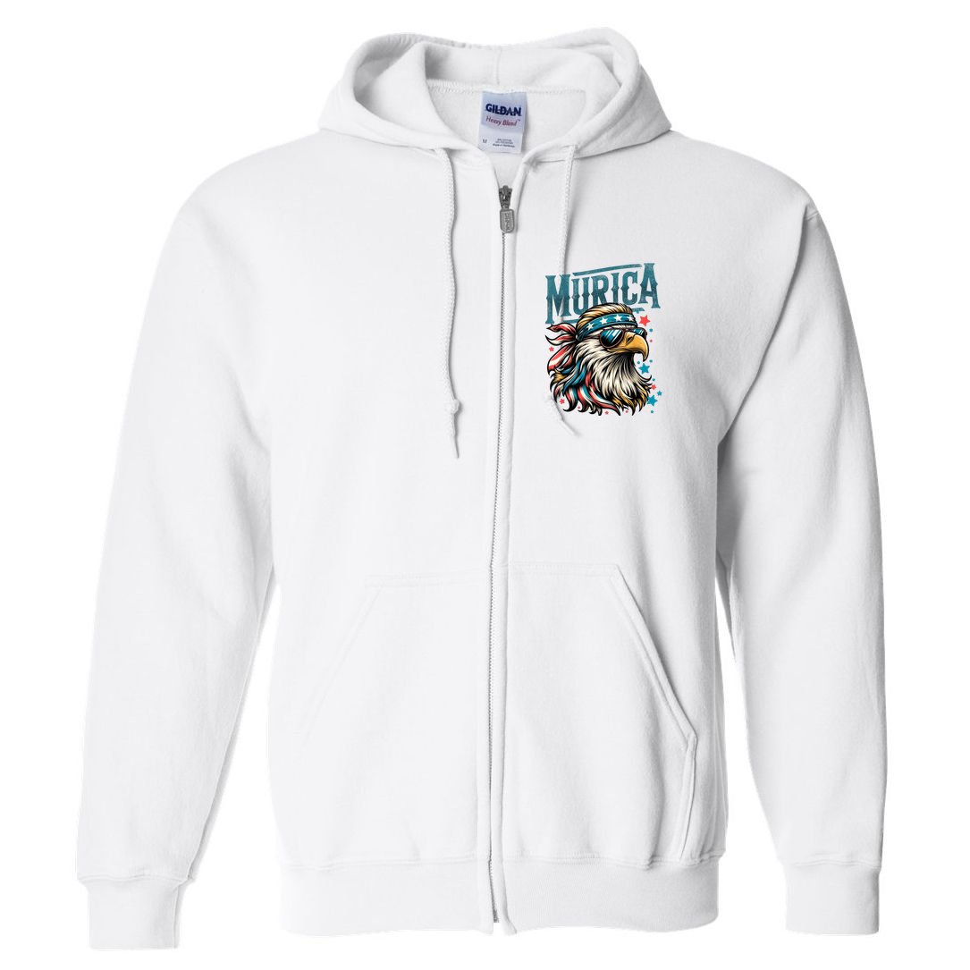 4th Of July Bald Eagle Mullet Murica Usa Usa Merica Full Zip Hoodie