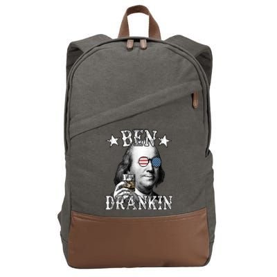 4th Of July Ben Drankin Benjamin Franklin Cute Gift Cotton Canvas Backpack