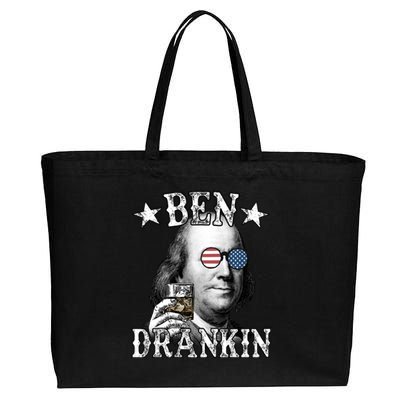 4th Of July Ben Drankin Benjamin Franklin Cute Gift Cotton Canvas Jumbo Tote