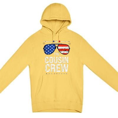 4th Of July Red White And Blue Cousin Crew Sunglasse Independence Day Gift Premium Pullover Hoodie