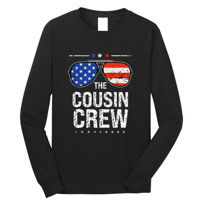 4th Of July Red White And Blue Cousin Crew Sunglasse Independence Day Gift Long Sleeve Shirt