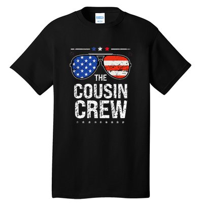 4th Of July Red White And Blue Cousin Crew Sunglasse Independence Day Gift Tall T-Shirt