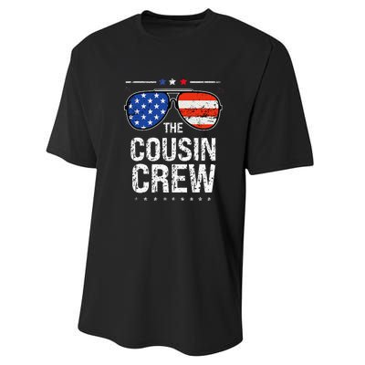 4th Of July Red White And Blue Cousin Crew Sunglasse Independence Day Gift Performance Sprint T-Shirt